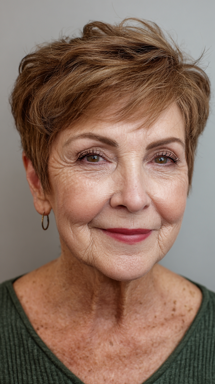 Chic Textured Pixie with Subtle Layers