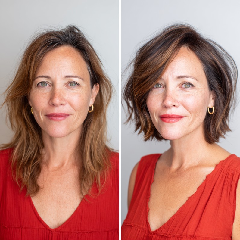 Modern Textured Bob with Subtle Highlights