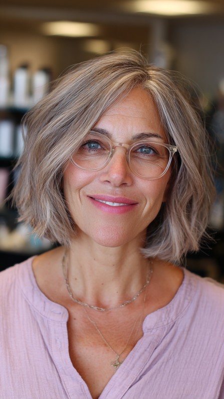 Chic Textured Bob with Soft Layers