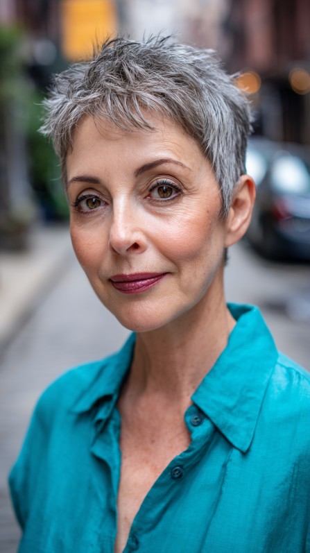 Chic Textured Pixie Cut with Subtle Layers