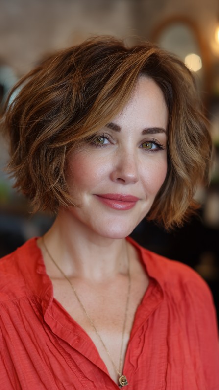 Chic Textured Bob with Soft Waves