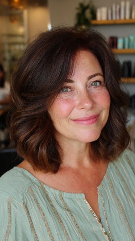 Chic Textured Shoulder-Length Cut with Soft Waves