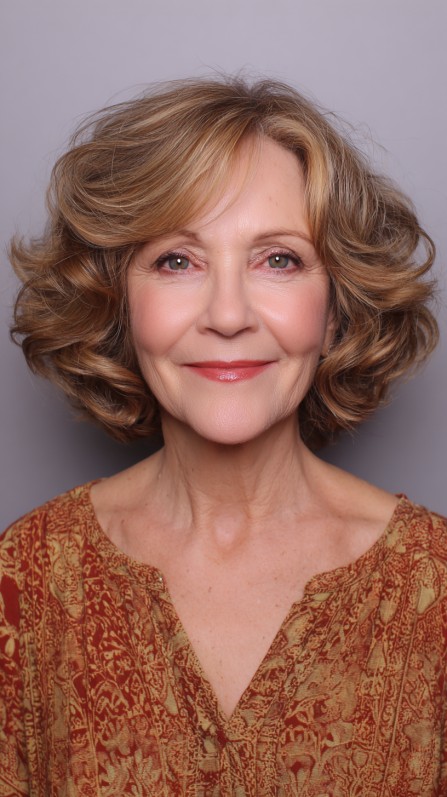 Chic Curly Bob with Soft Volume