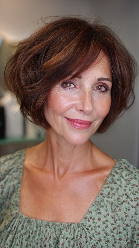 Chic Layered Bob with Soft Waves