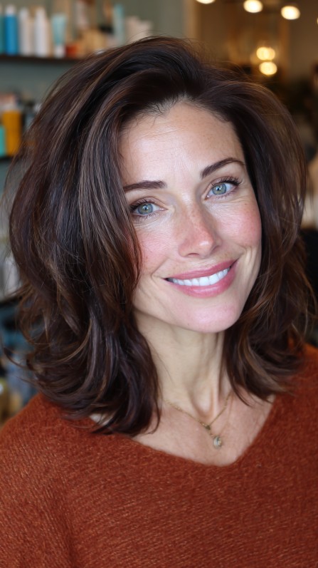 Chic Layered Textured Bob with Subtle Highlights