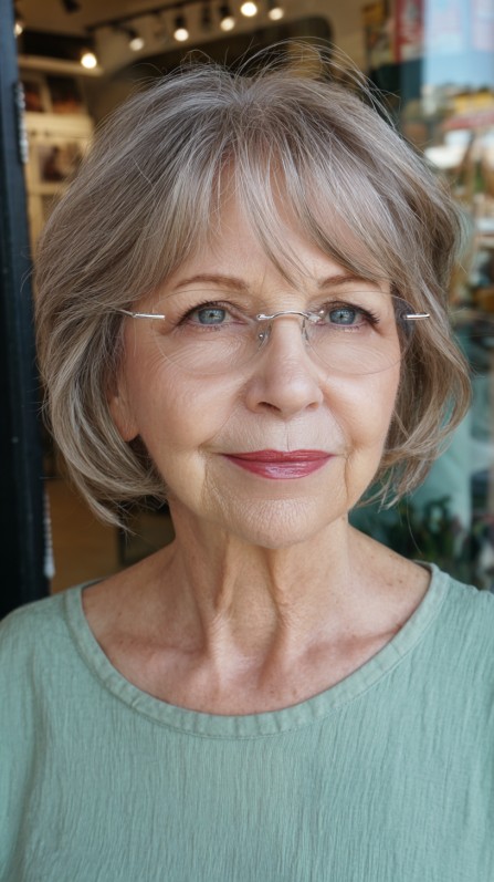 Chic Softly Textured Bob with Subtle Highlights