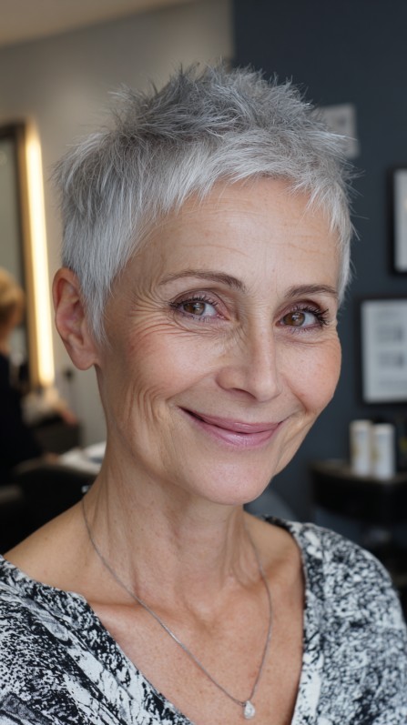 Edgy Textured Short Cut with Lively Spikes