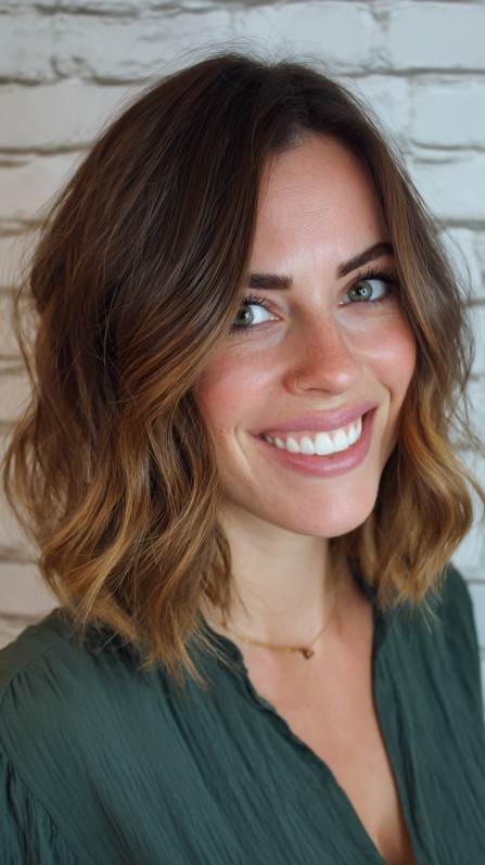 Effortless Textured Wavy Bob