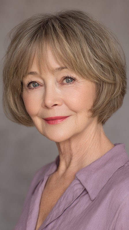 Elegant Soft Bob with Subtle Face Framing