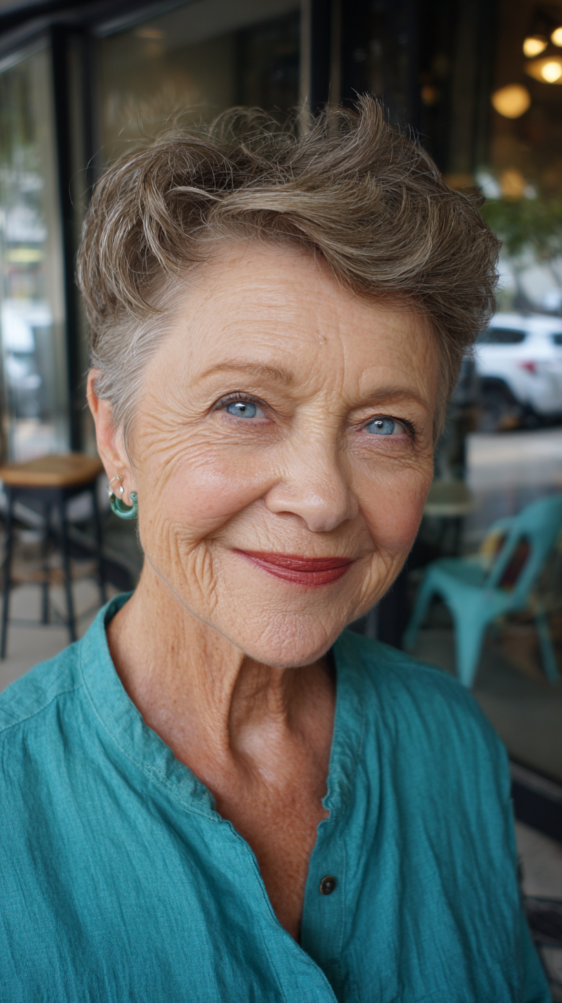 Elegant Textured Pixie with Soft Volume