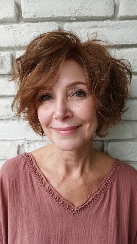 Elegant Textured Short Bob with Soft Waves