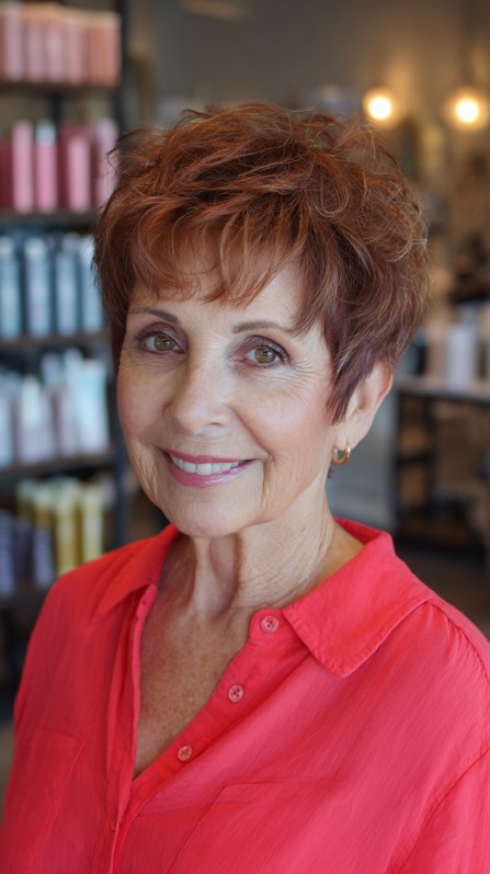 Playful Curly Pixie Cut with Textured Volume