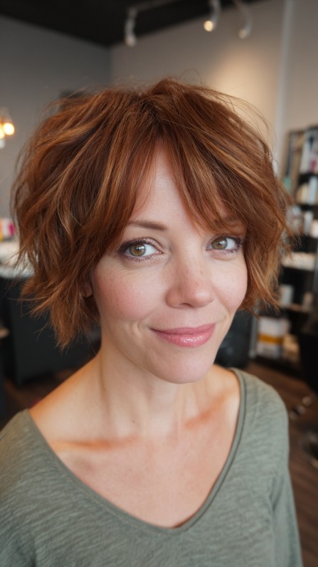 Playful Jagged Bob with Effortless Texture