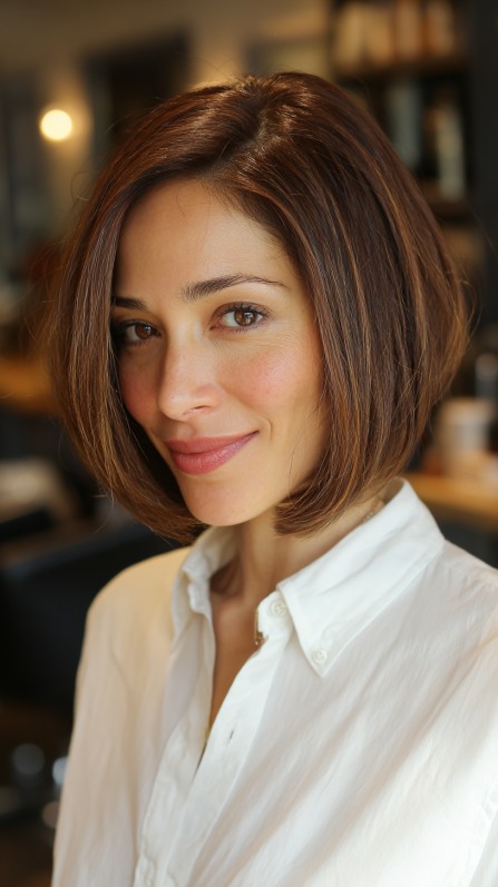 Sleek Angular Bob with Subtle Movement