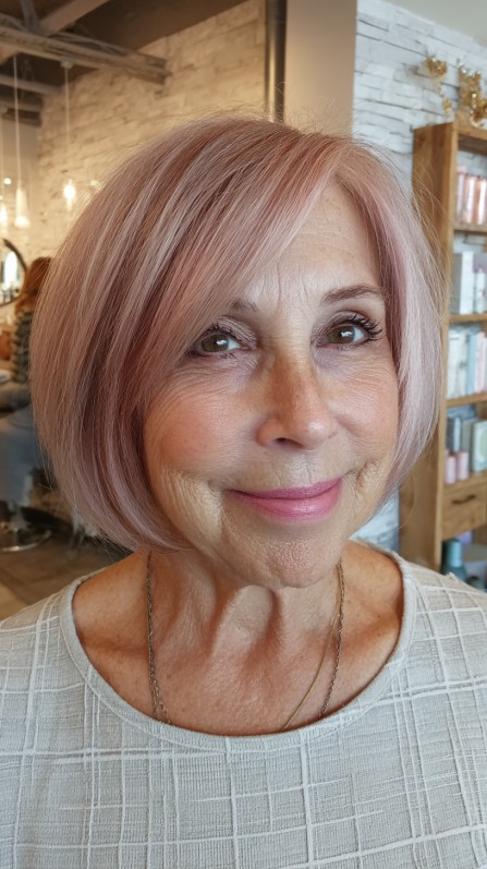 Soft Blush Bob with Subtle Layers