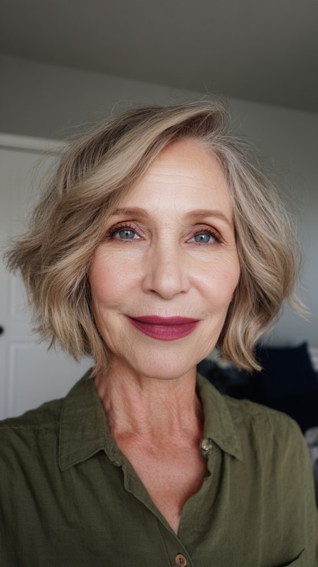 Stylish Textured Bob with Soft Waves