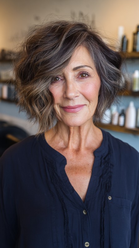 Textured Beachy Bob with Soft Waves