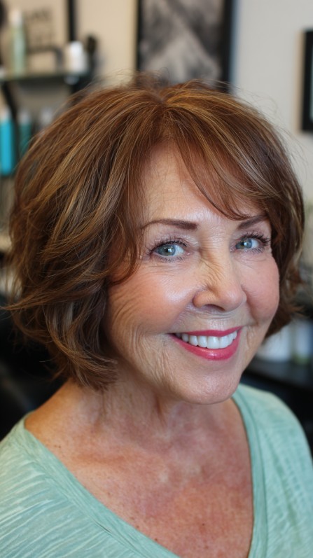 Textured Neck-Length Bob with Soft Waves