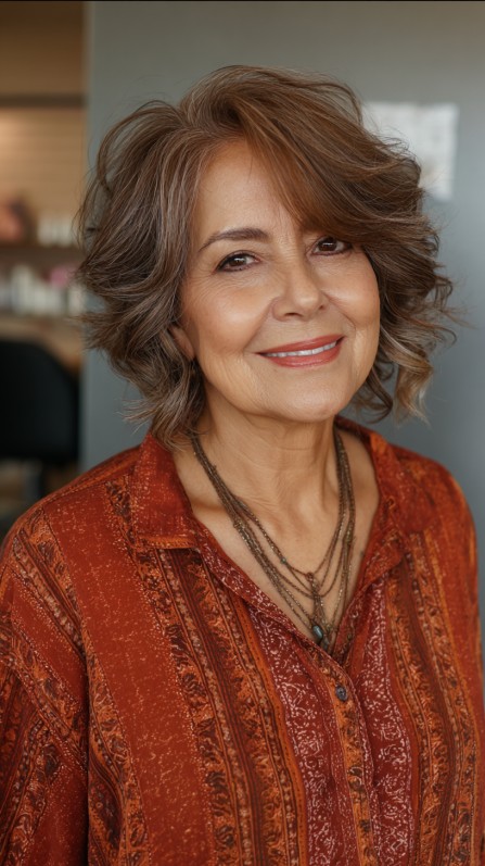 Textured Short Bob with Soft Waves