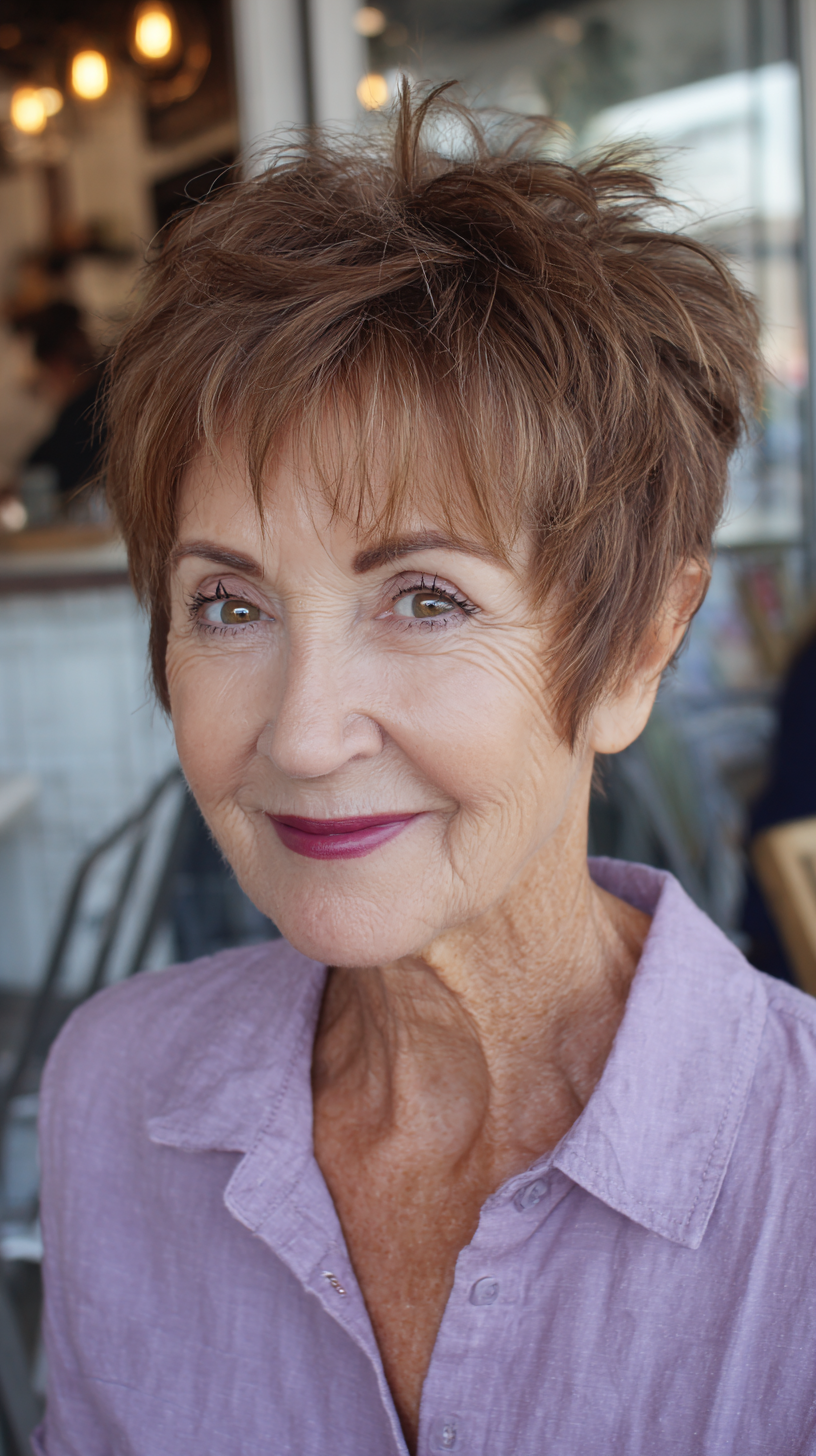 Textured Short Pixie with Playful Layers