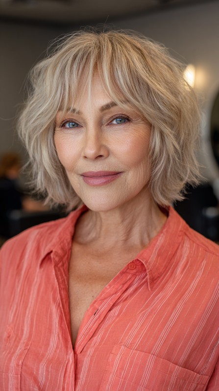 Textured Soft Bob with Playful Layers