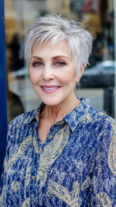 Trendy Textured Pixie Cut with Feathered Layers