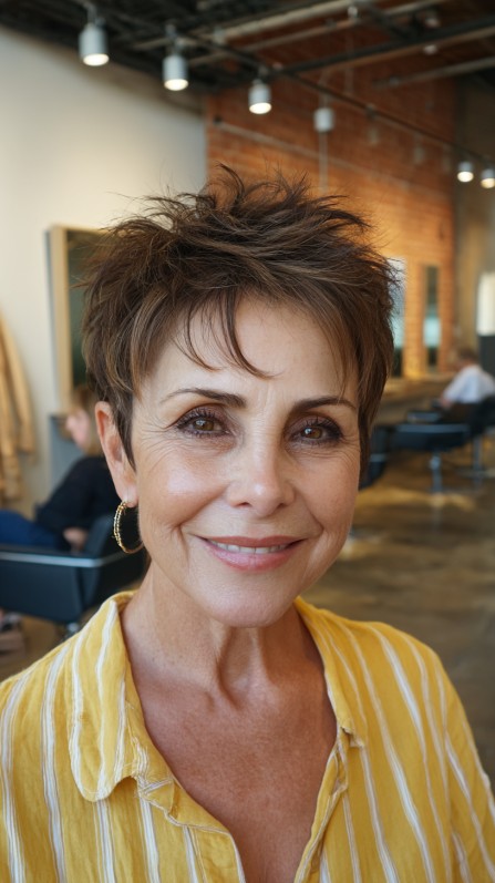 Trendy Textured Short Cut with Lively Layers