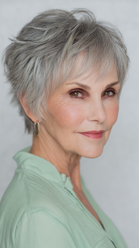 Chic Short Stacked Cut with Effortless Texture