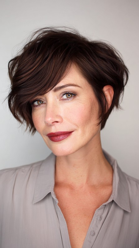 Chic Textured Stacked Bob with Soft Movement