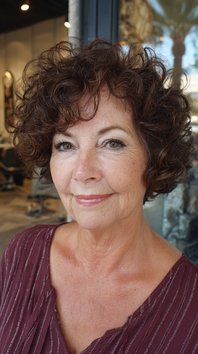 Charming Curly Bob with Defined Curls