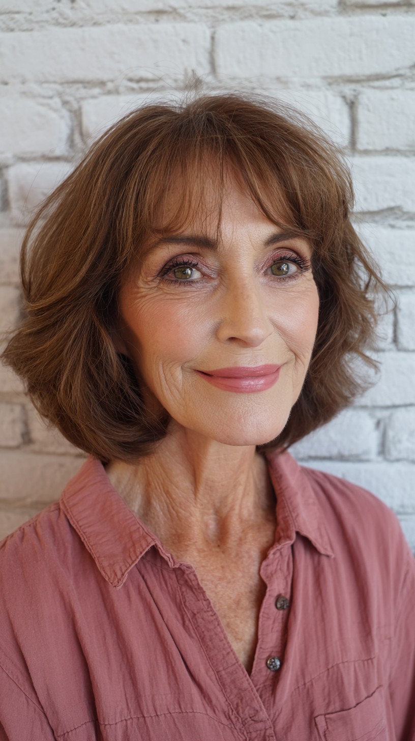 Chic Soft Layered Bob with Gentle Face-Framing Layers