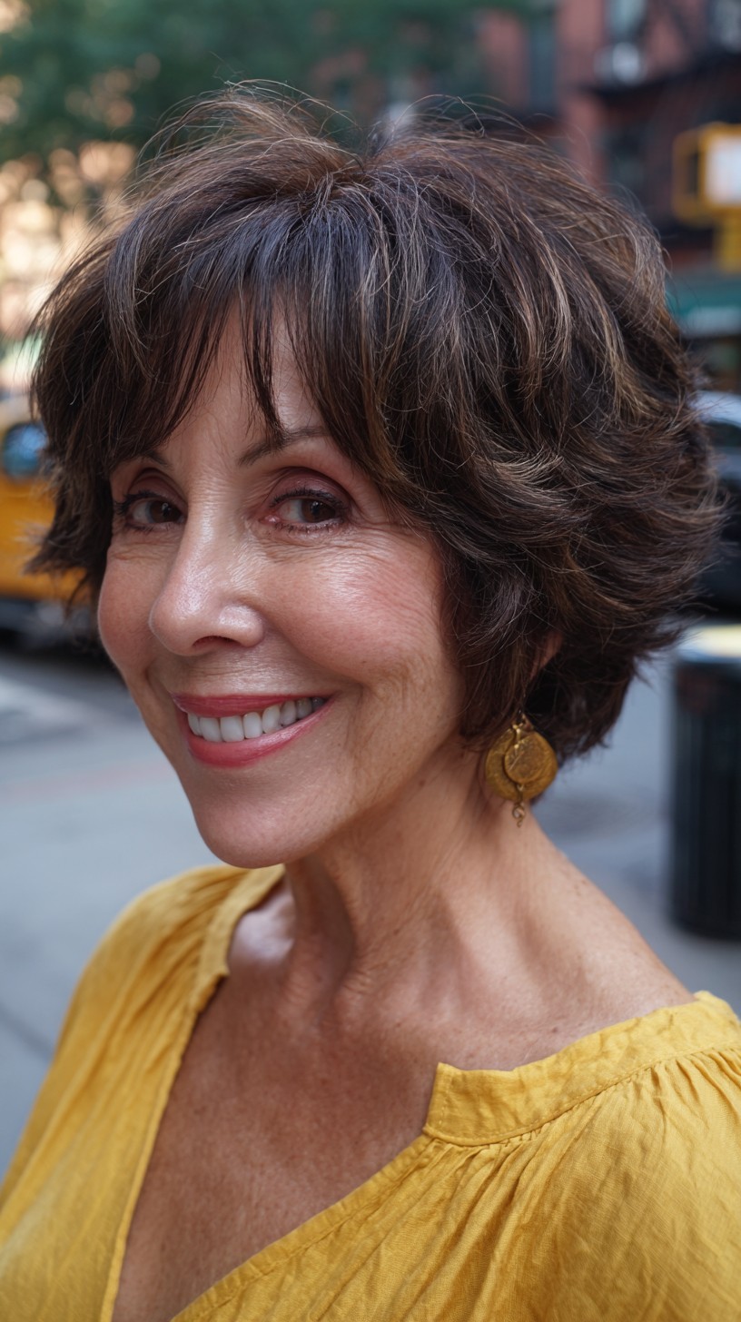 Chic Textured Bob with Subtle Highlights