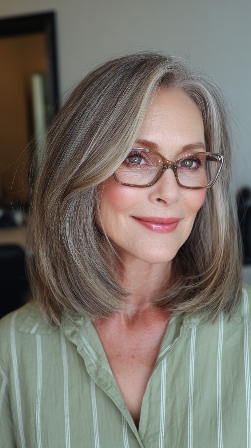 Modern Blunt Bob with Subtle Balayage and Soft Highlights