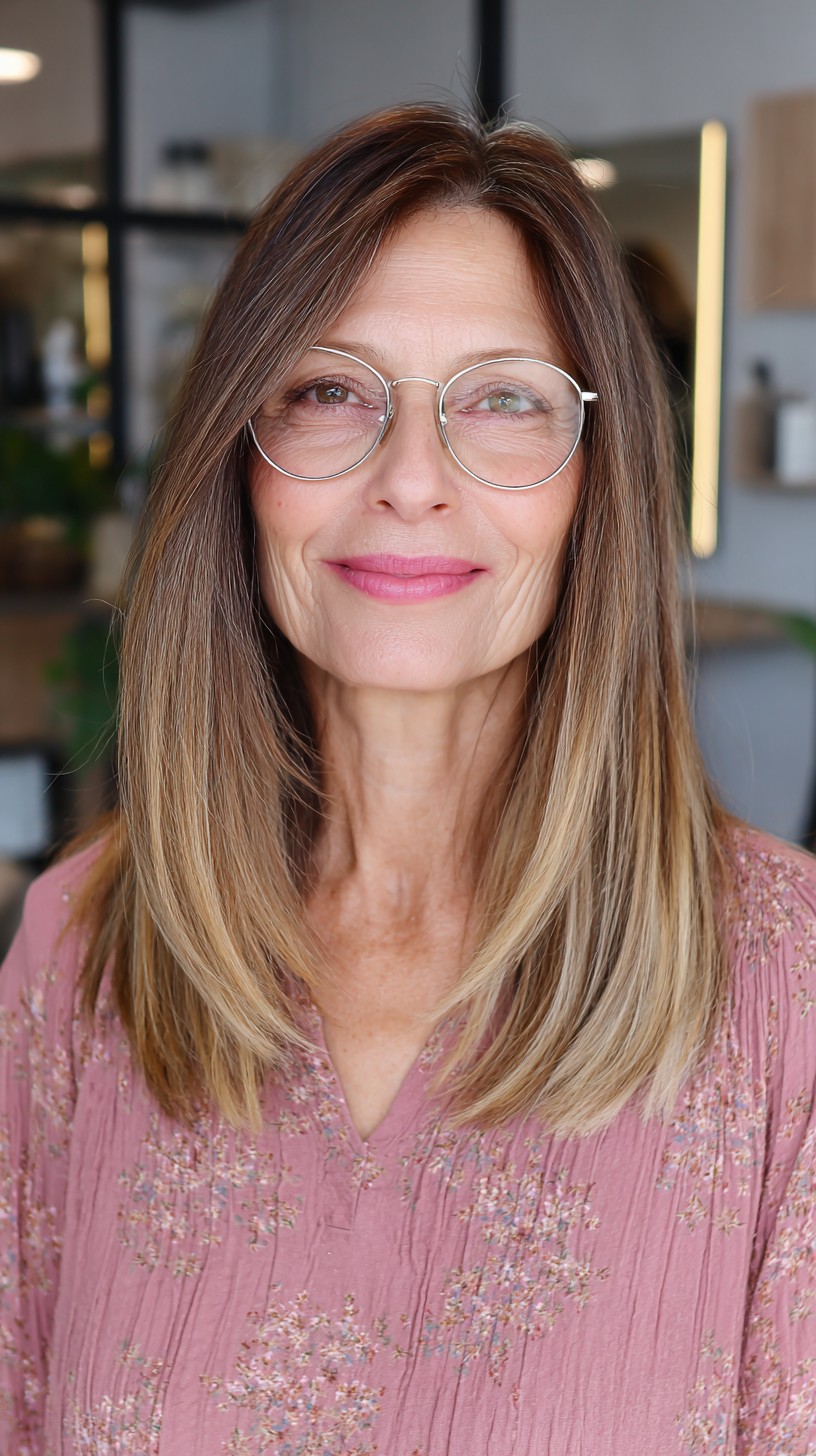 Modern Long Layered Balayage with Subtle Highlights