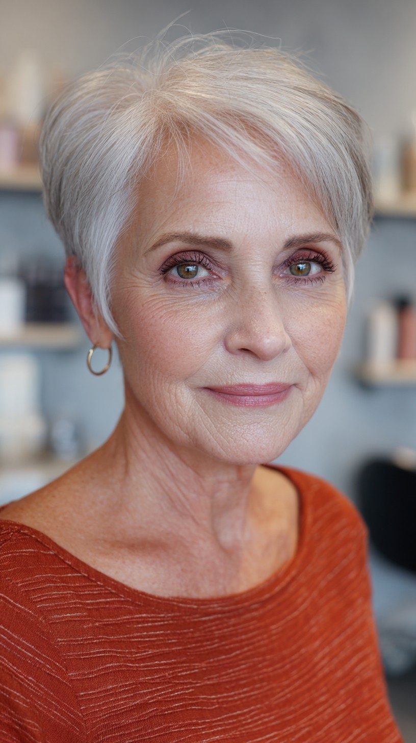 Modern Short Pixie Cut with Textured Layers