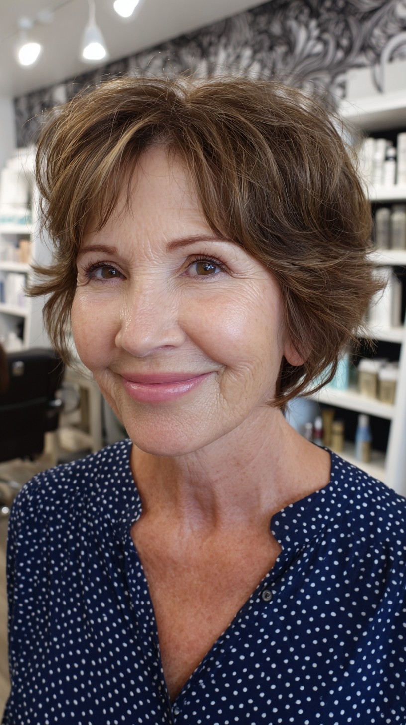 Playful Textured Crop with Soft Waves