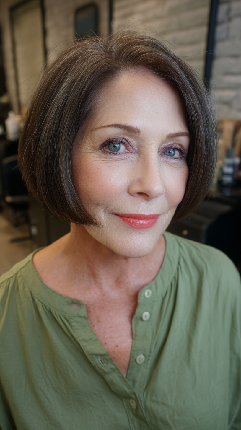 Sleek Modern Bob with Rounded Edges