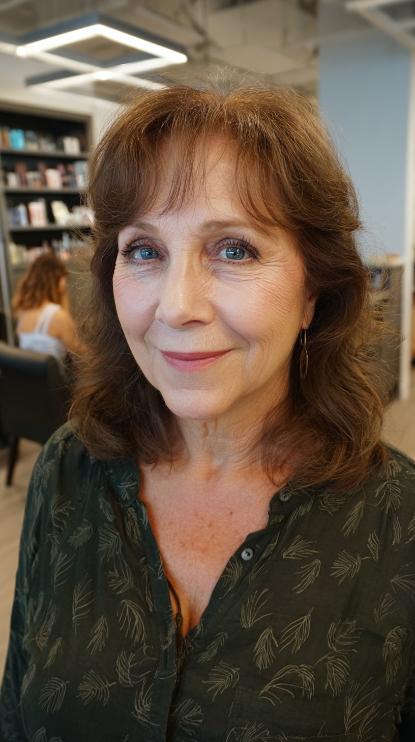 Soft Textured Layers with Subtle Face-Framing Bangs