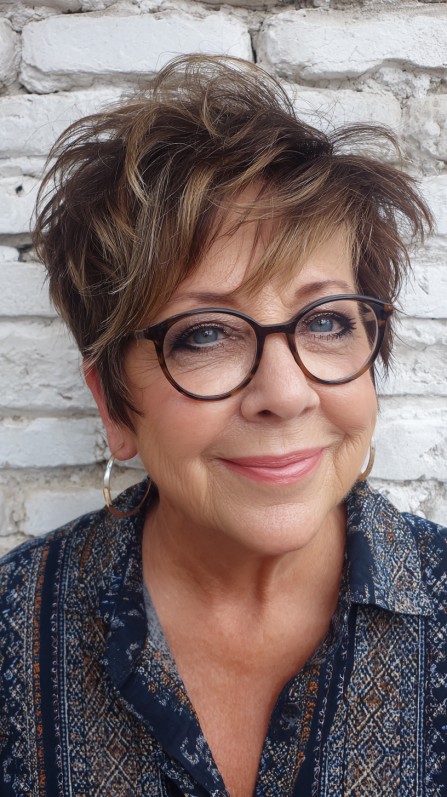 Charming Tousled Pixie Bob with Lively Layers