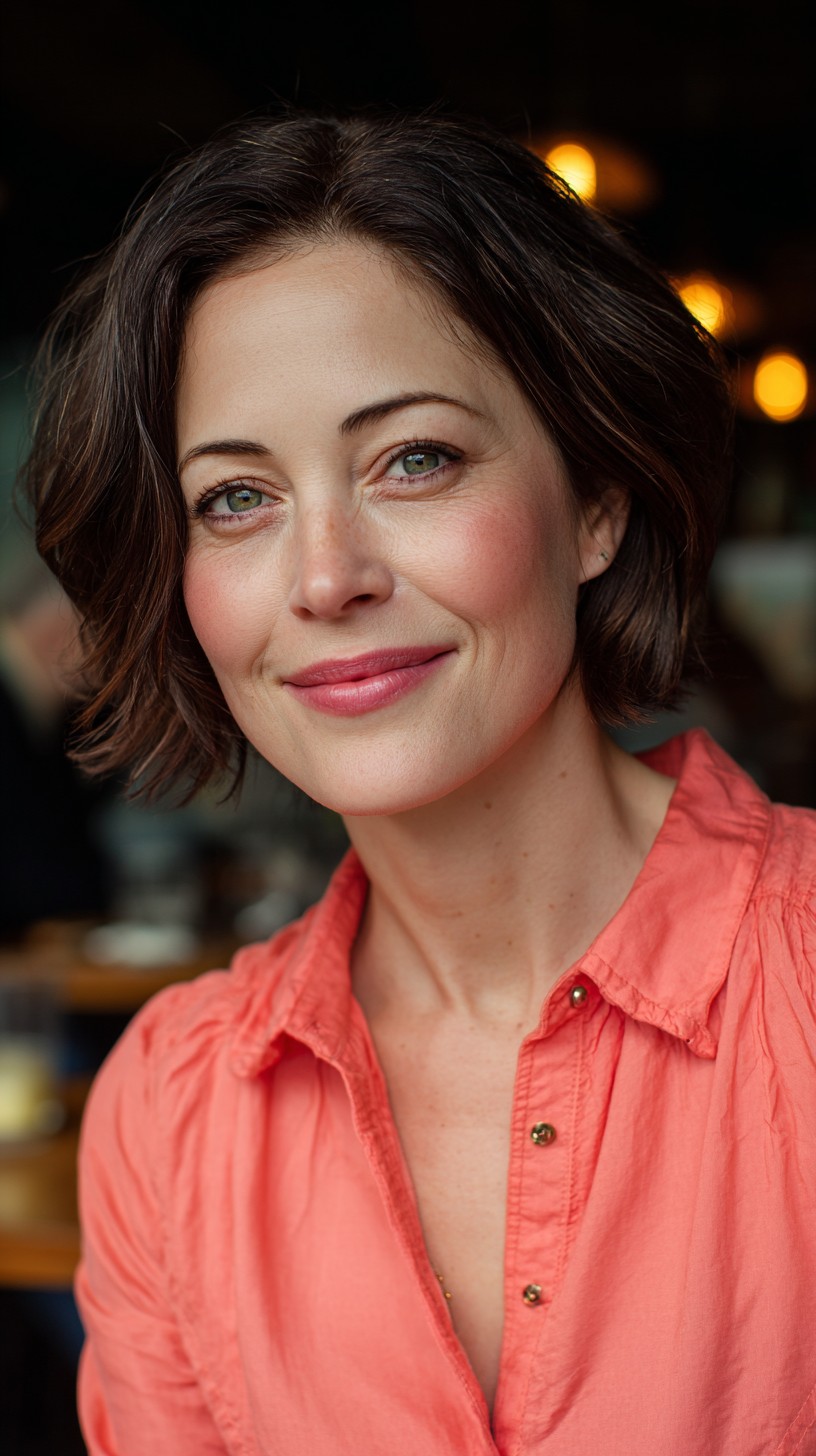 Chic Textured Bob with Subtle Volume