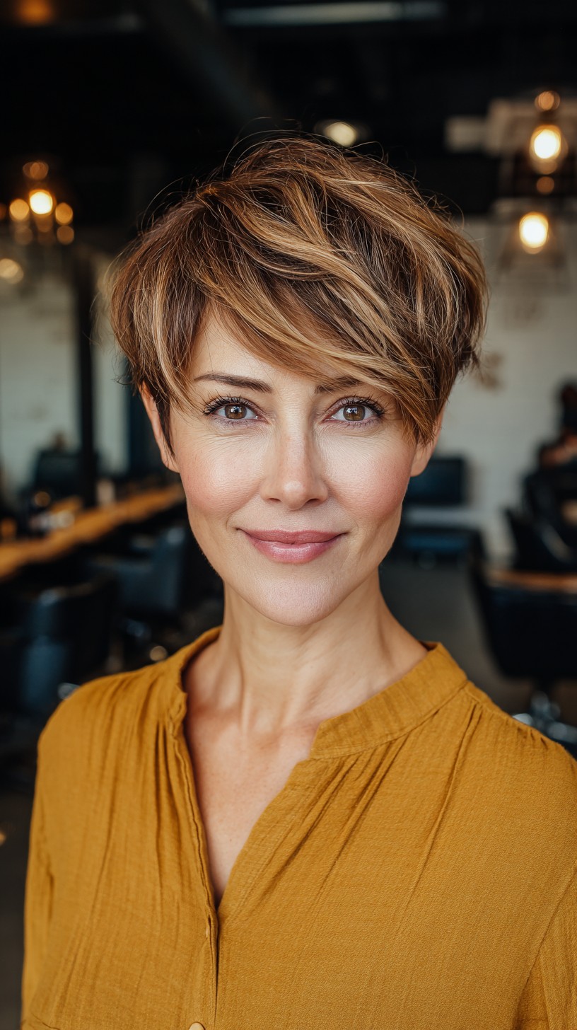 Chic Textured Pixie with Light Layers