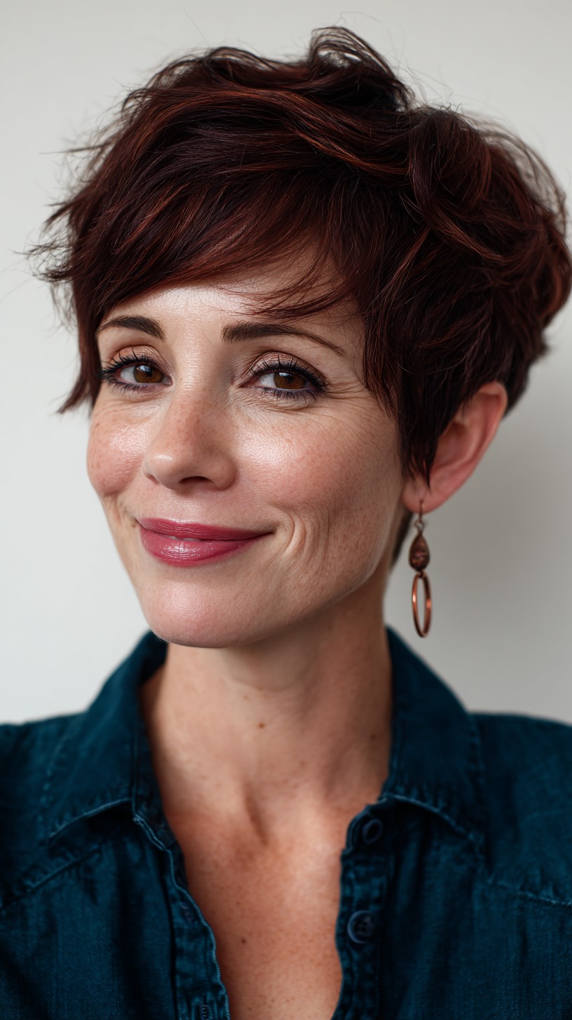 Chic Textured Pixie with Subtle Volume