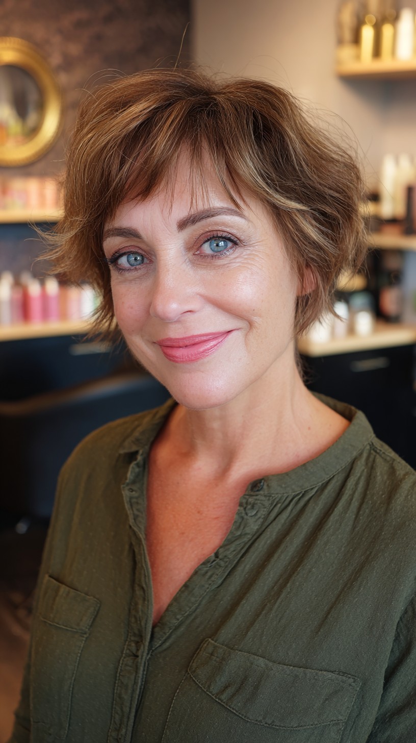 Textured Choppy Crop with Soft Flicks