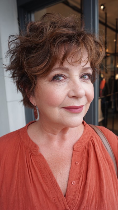 Textured Tousled Pixie Bob with Soft Volume