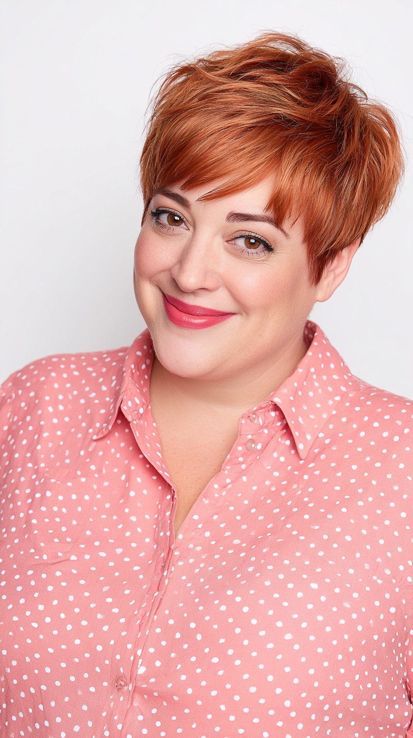 Bold Textured Red Pixie Cut