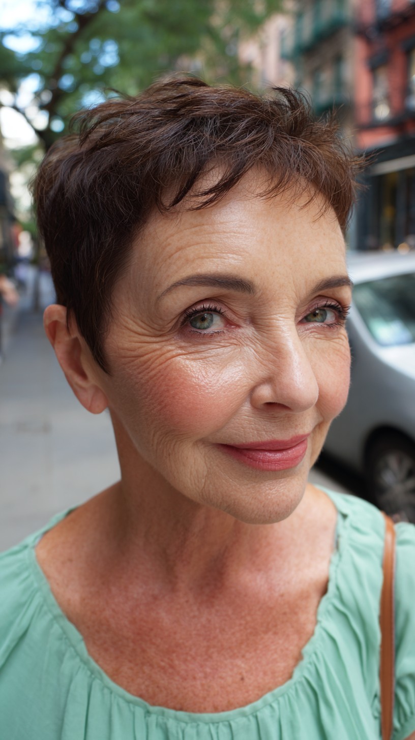 Chic Short Textured Crop with Wispy Layers