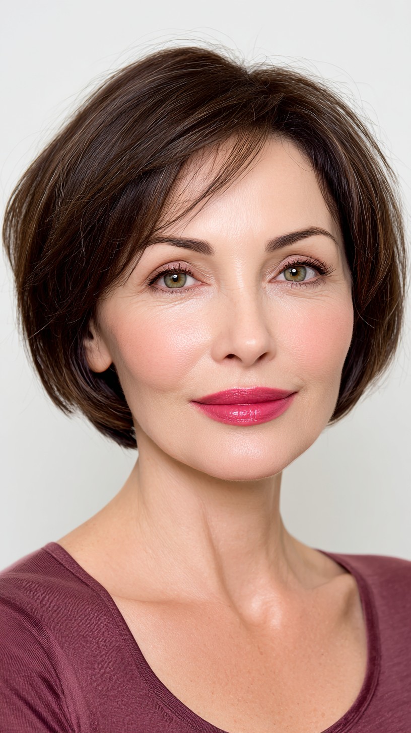 Classic Rounded Bob with Subtle Layers