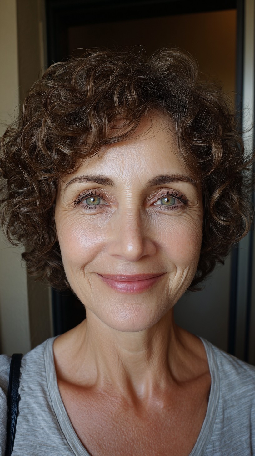 Curly Textured Short Cut with Volume