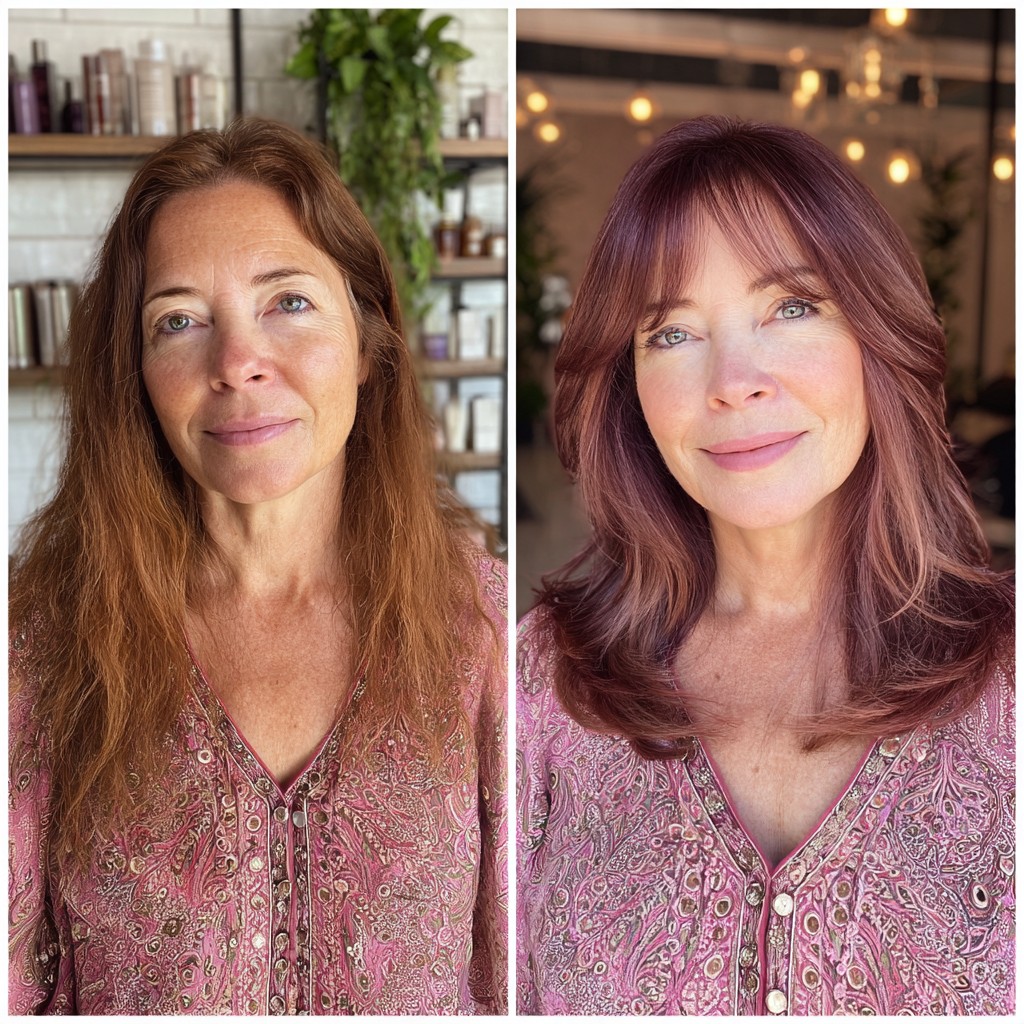 Elegant Rose Gold Money Piece with Soft Layers