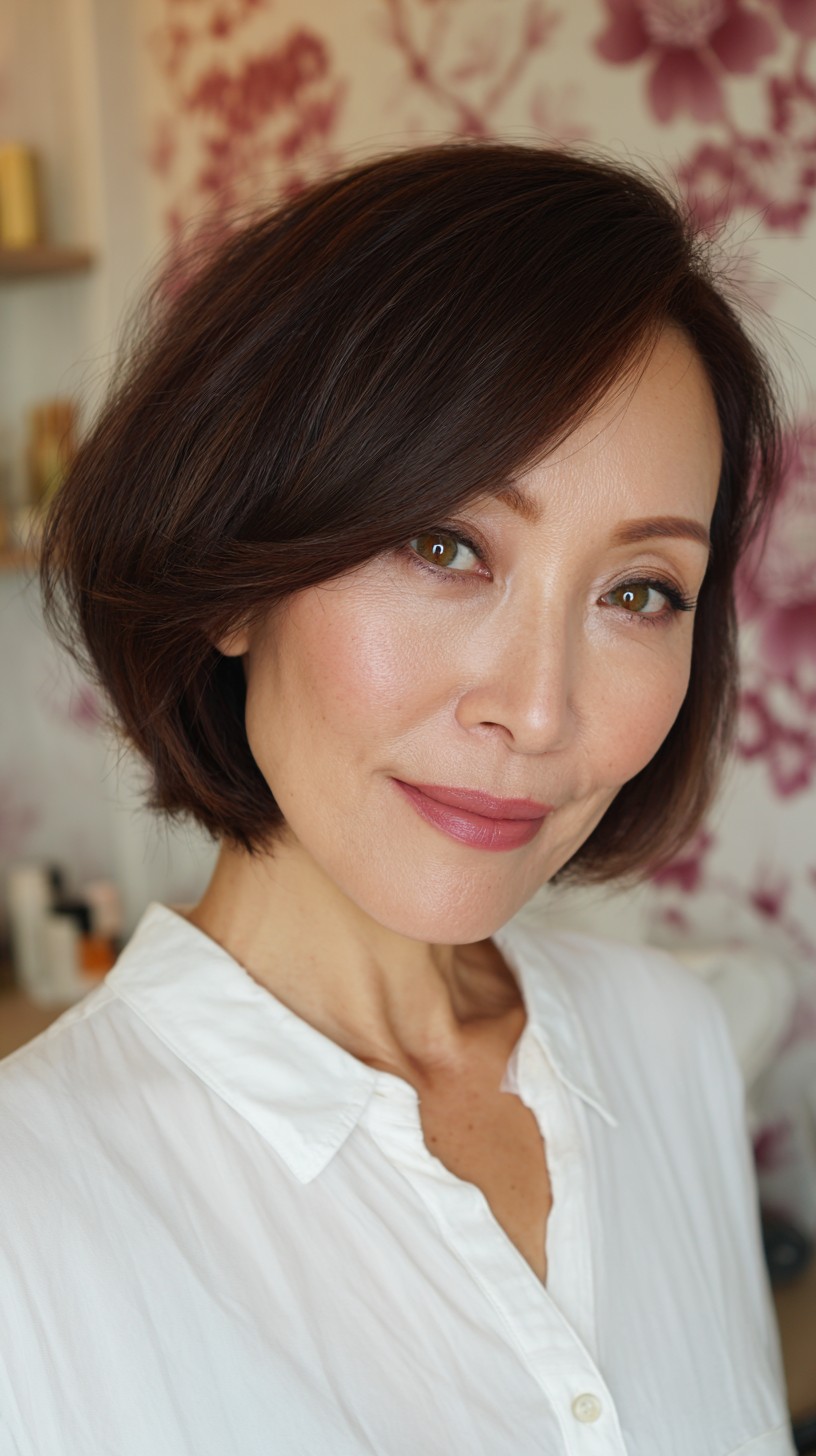 Modern Brunette Bob with Subtle Movement